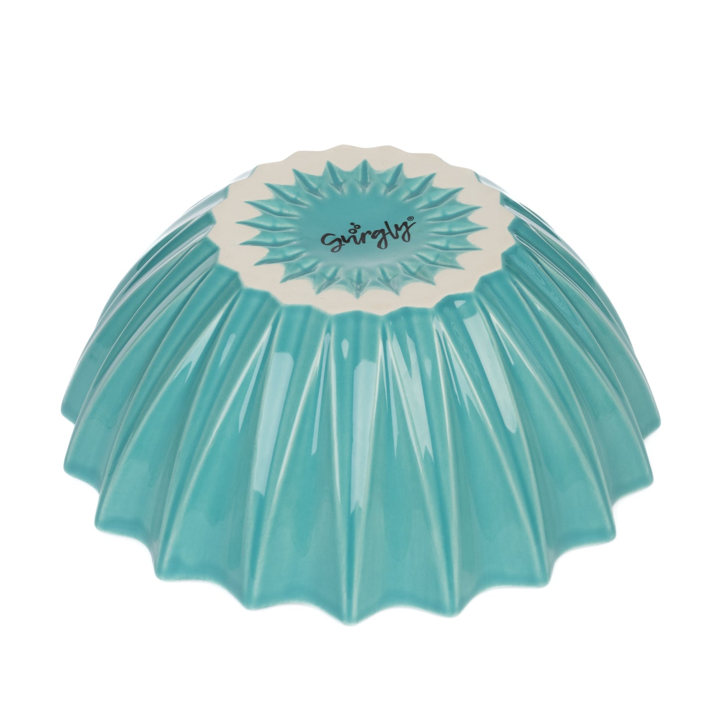 Large Aqua 28cm Etoile Fluted Salad Bowl