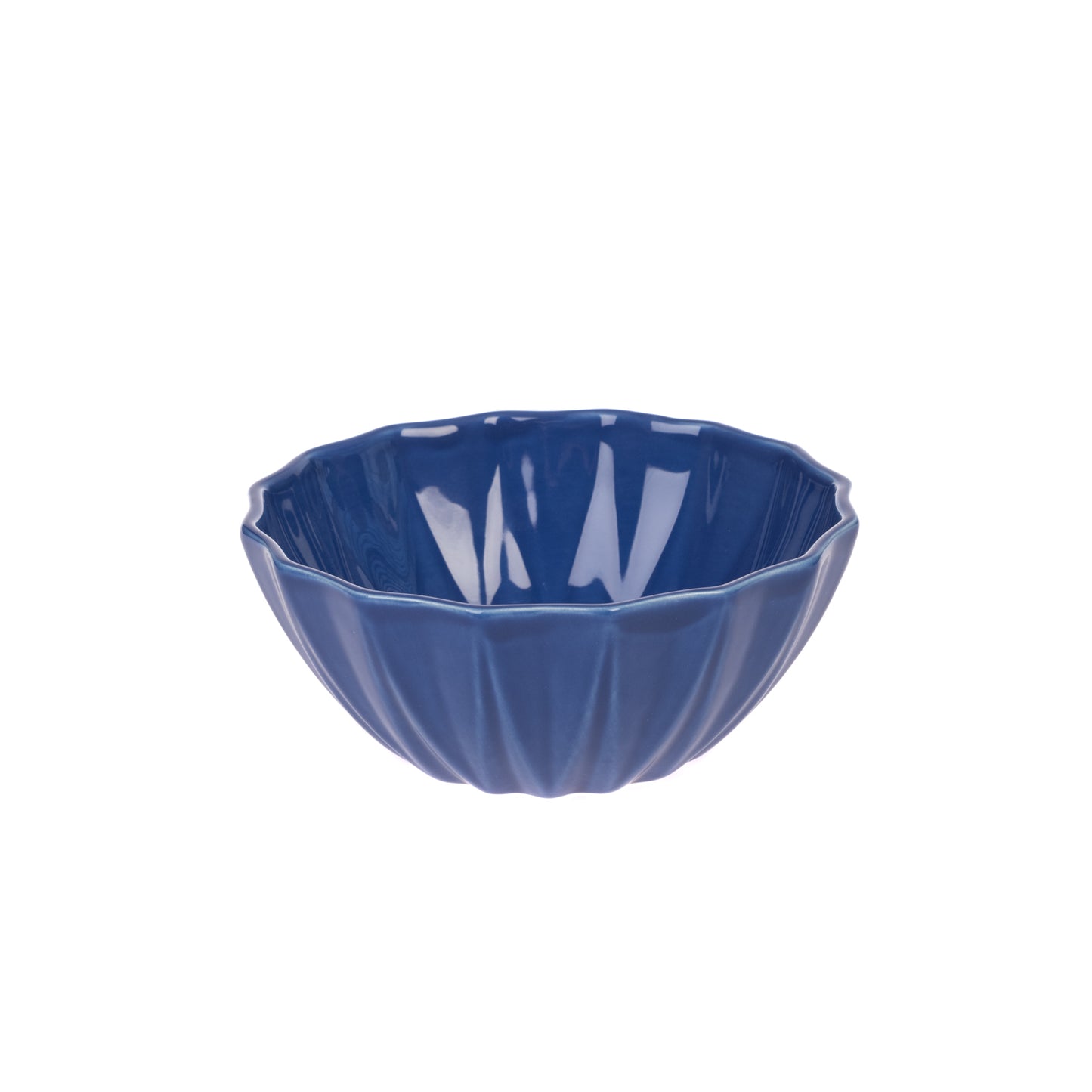 Small Azure 16cm Etoile Fluted Bowl
