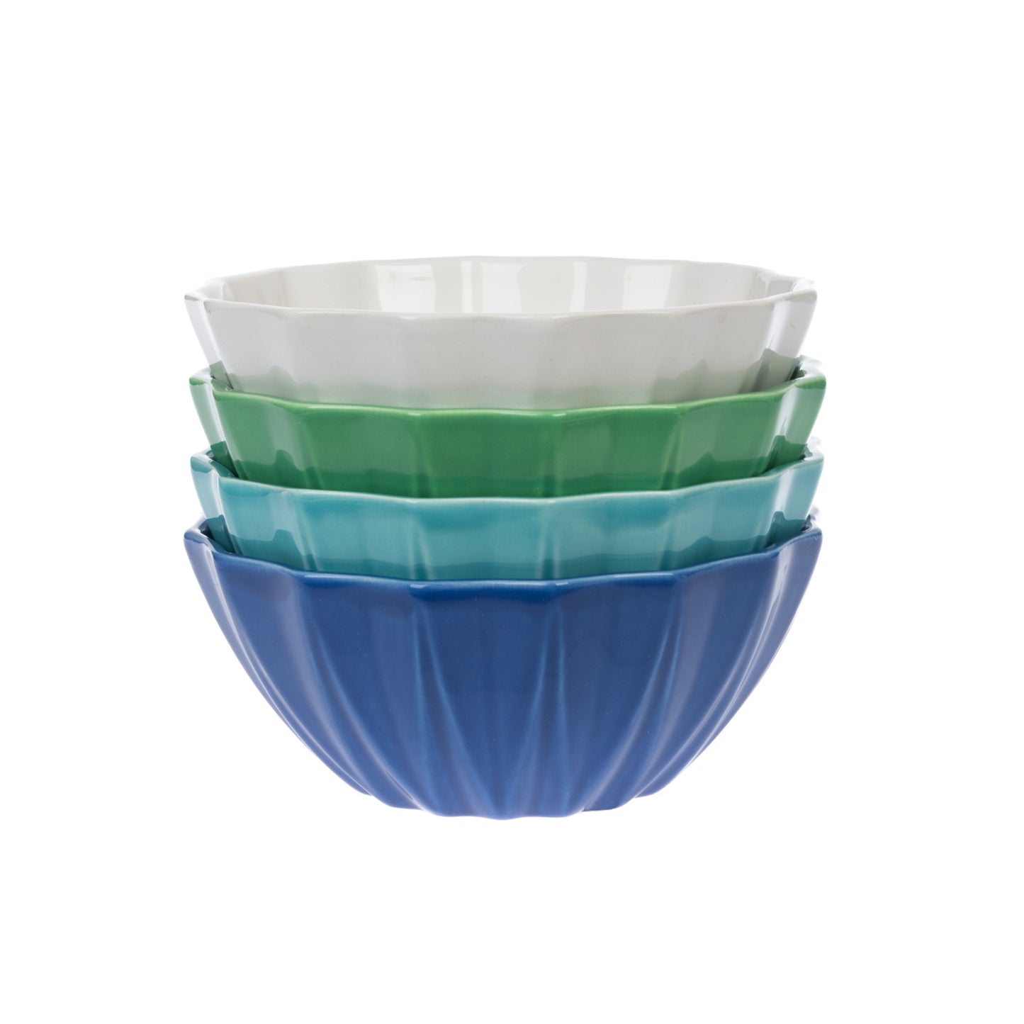 Small Azure 16cm Etoile Fluted Bowl